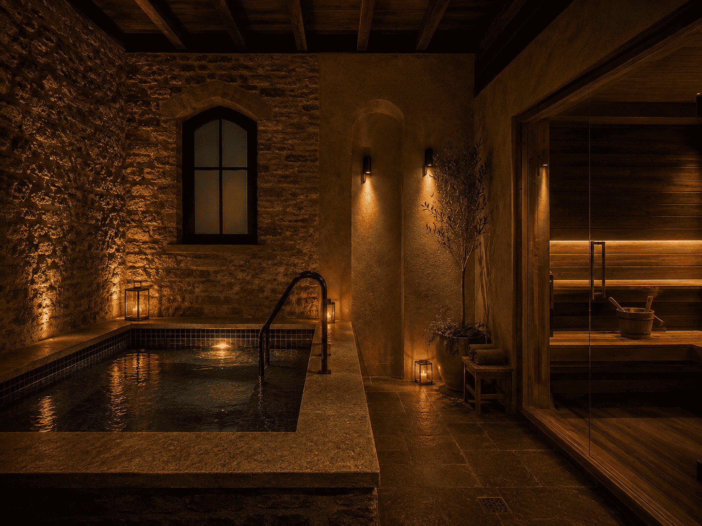 plunge pool & sauna